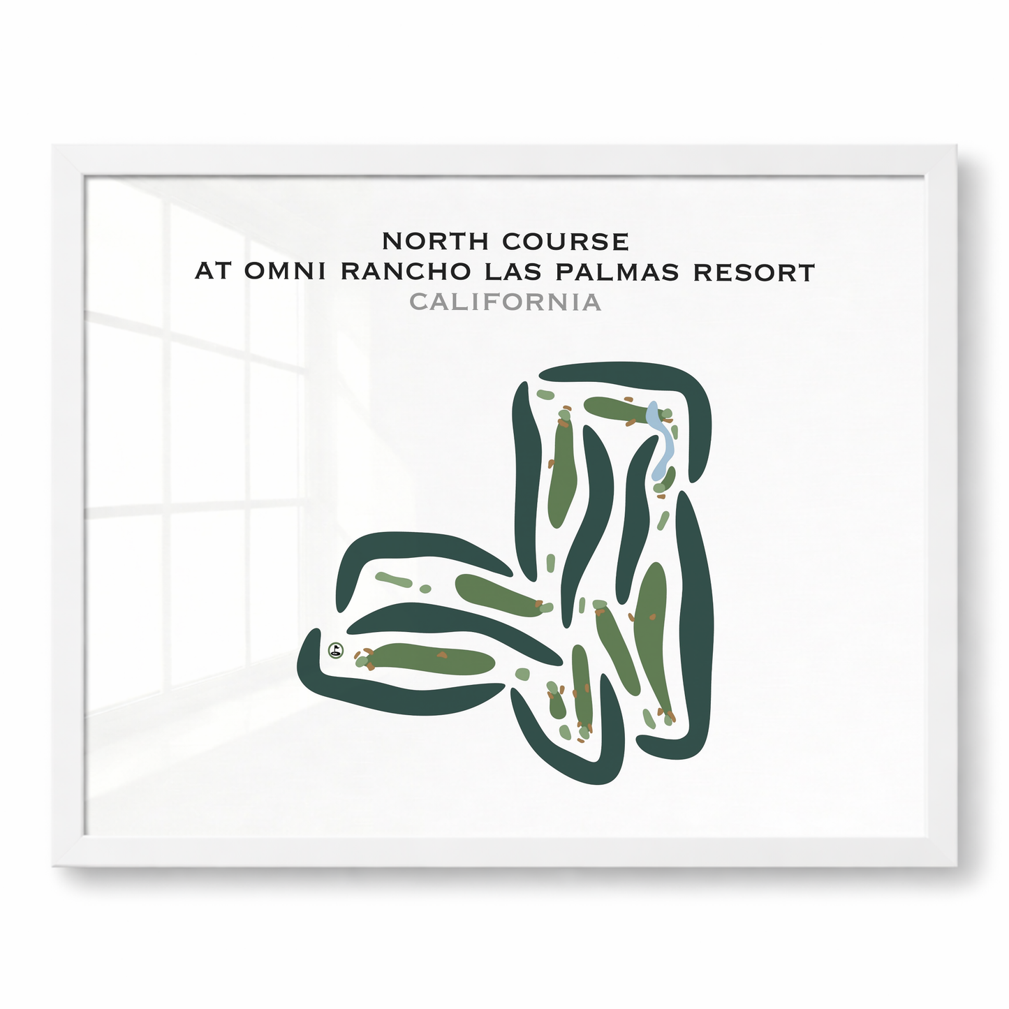 North Course at Omni Rancho Las Palmas Resort, California - Printed Golf Courses