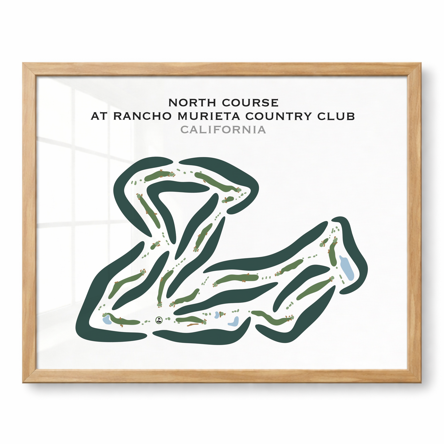 North Course at Rancho Murieta Country Club, California - Printed Golf Course