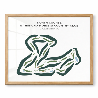 North Course at Rancho Murieta Country Club, California - Printed Golf Course