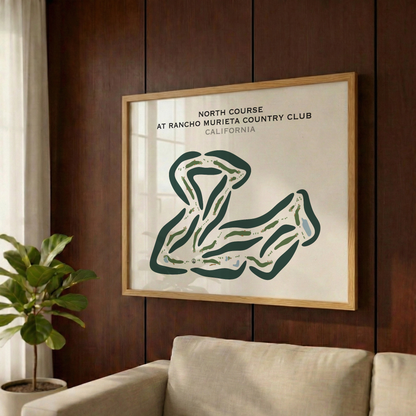 North Course at Rancho Murieta Country Club, California - Printed Golf Course