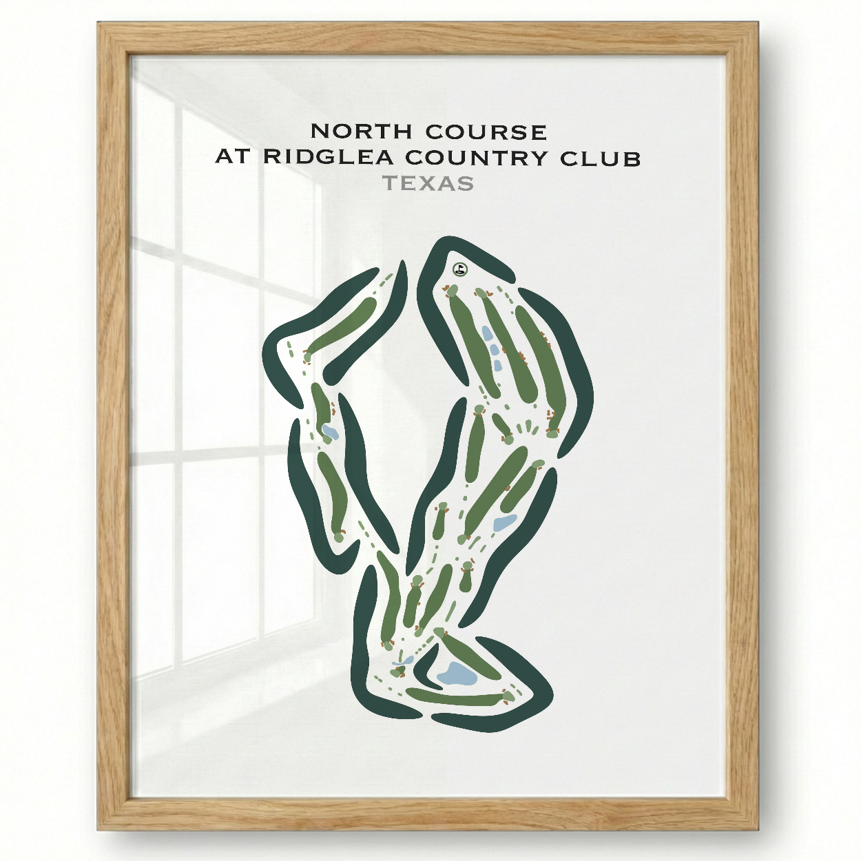 North Course at Ridglea Country Club, Texas - Printed Golf Courses