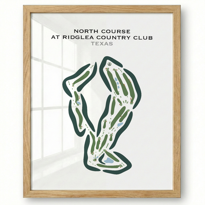 North Course at Ridglea Country Club, Texas - Printed Golf Courses