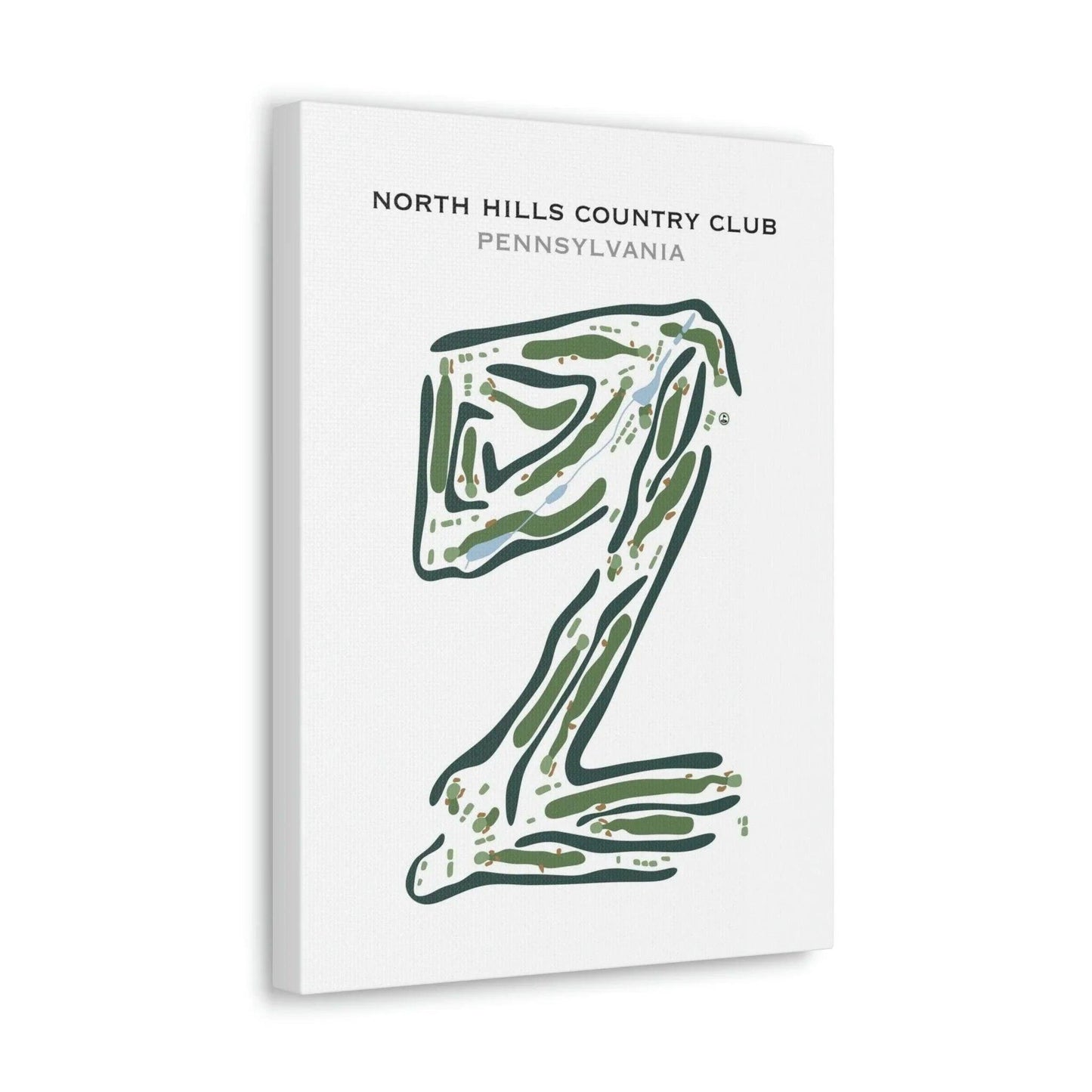 North Hills Country Club, Pennsylvania - Printed Golf Course