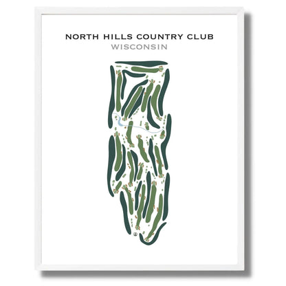 North Hills Country Club, Wisconsin - Printed Golf Course