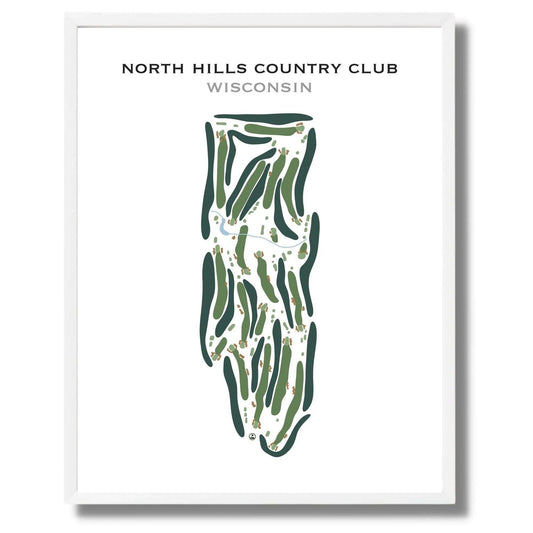 North Hills Country Club, Wisconsin - Printed Golf Course