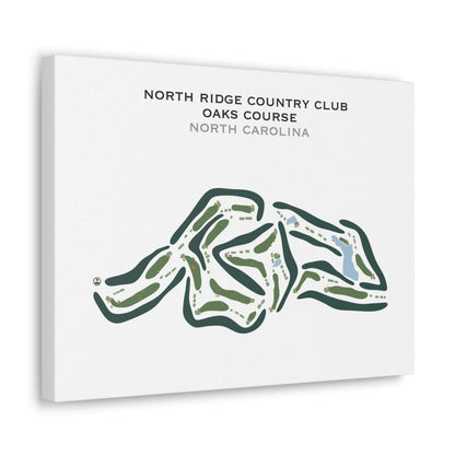 North Ridge Country Club - Oaks Course, North Carolina - Printed Golf Courses