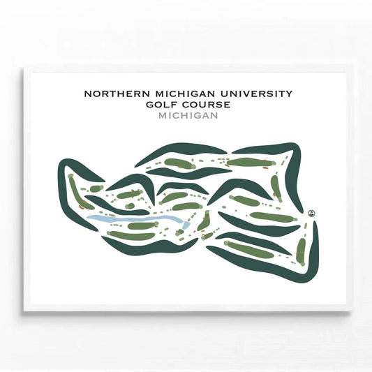 Northern Michigan University Golf Course, Michigan - Printed Golf Courses