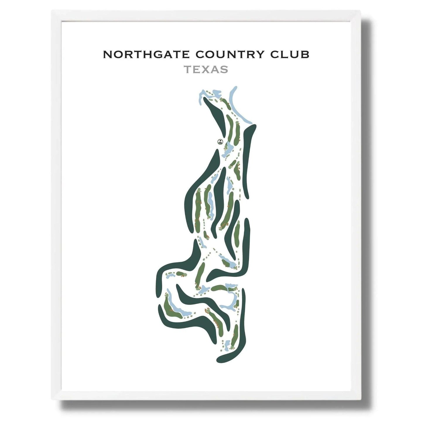 Northgate Country Club, Texas - Printed Golf Course