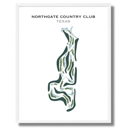 Northgate Country Club, Texas - Printed Golf Course