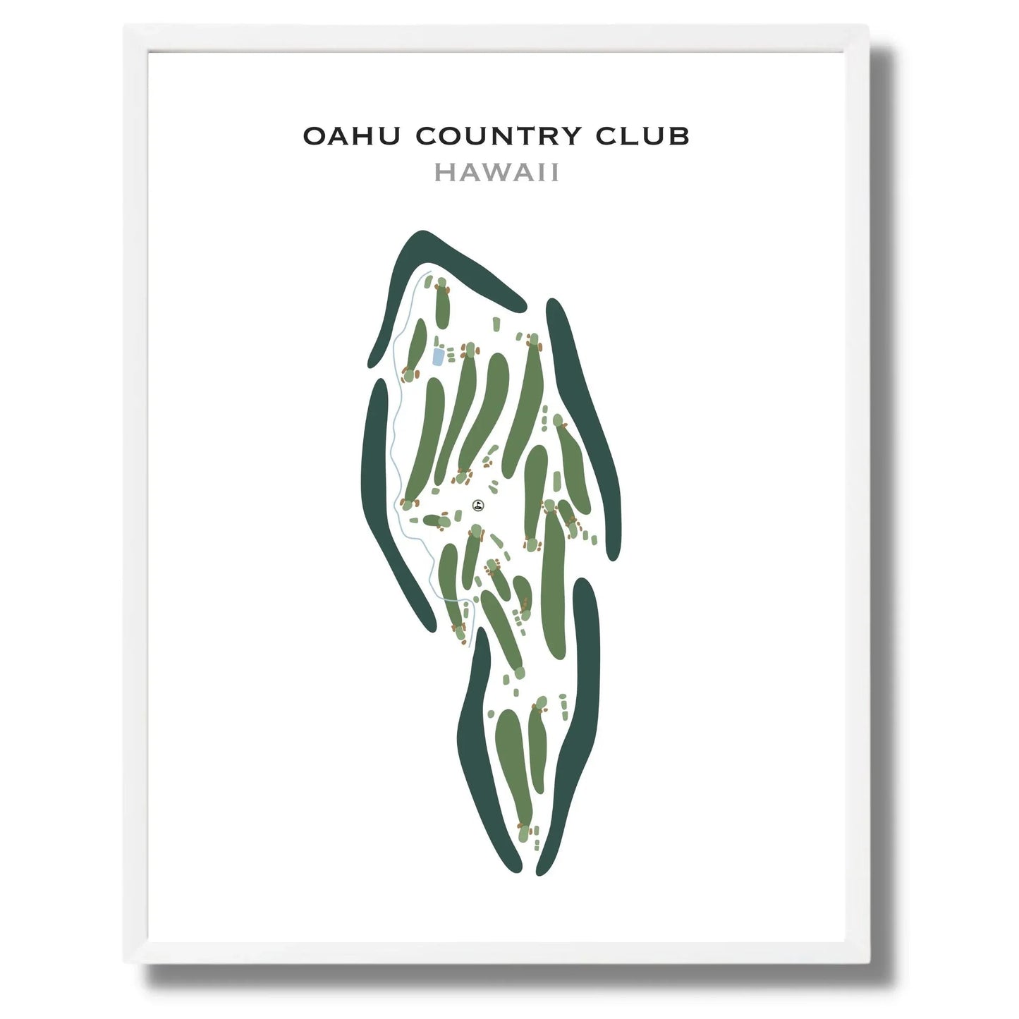 Oahu Country Club, Hawaii - Printed Golf Course