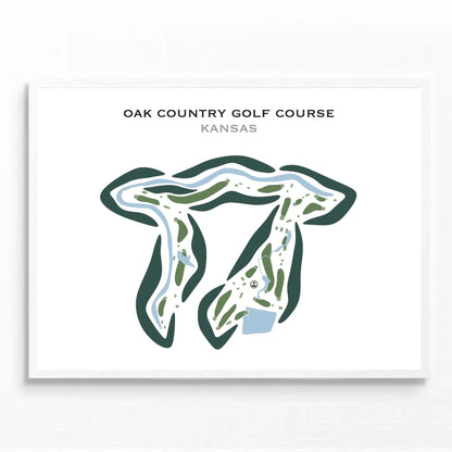 Oak Country Golf Course, Kansas - Printed Golf Courses