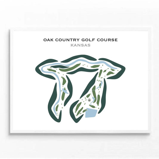 Oak Country Golf Course, Kansas - Printed Golf Courses