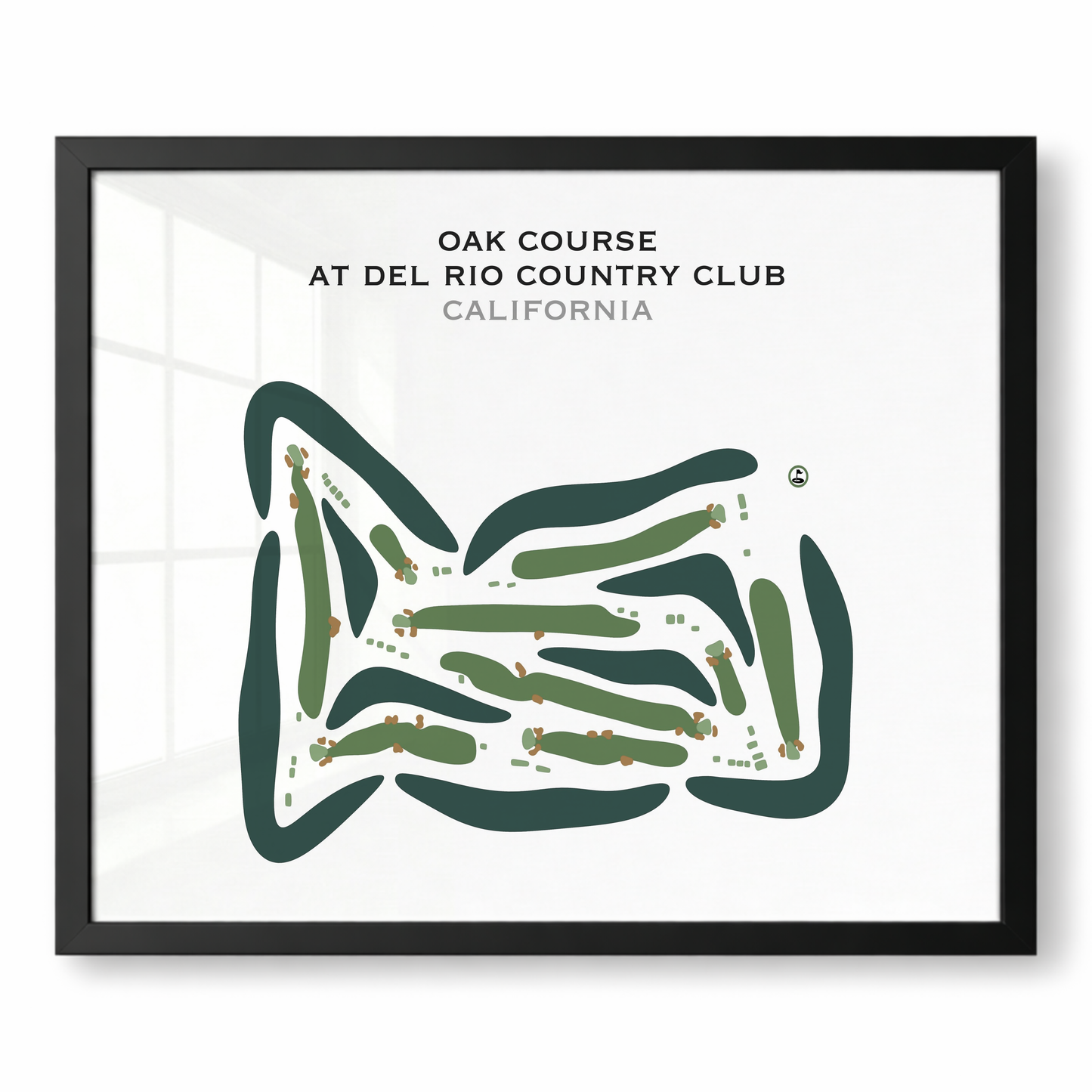 Oak Course at Del Rio Country Club, California - Printed Golf Courses