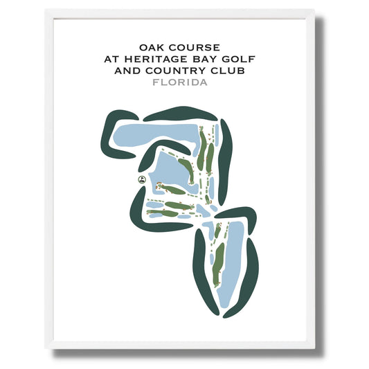 Oak Course at Heritage Bay Golf & Country Club, Florida - Printed Golf Courses