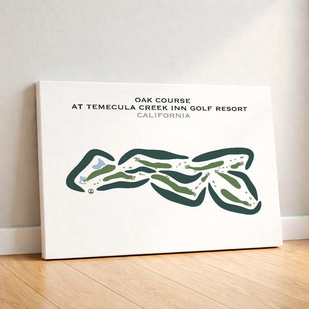 Oak Course at Temecula Creek Inn Golf Resort, California - Printed Golf Courses