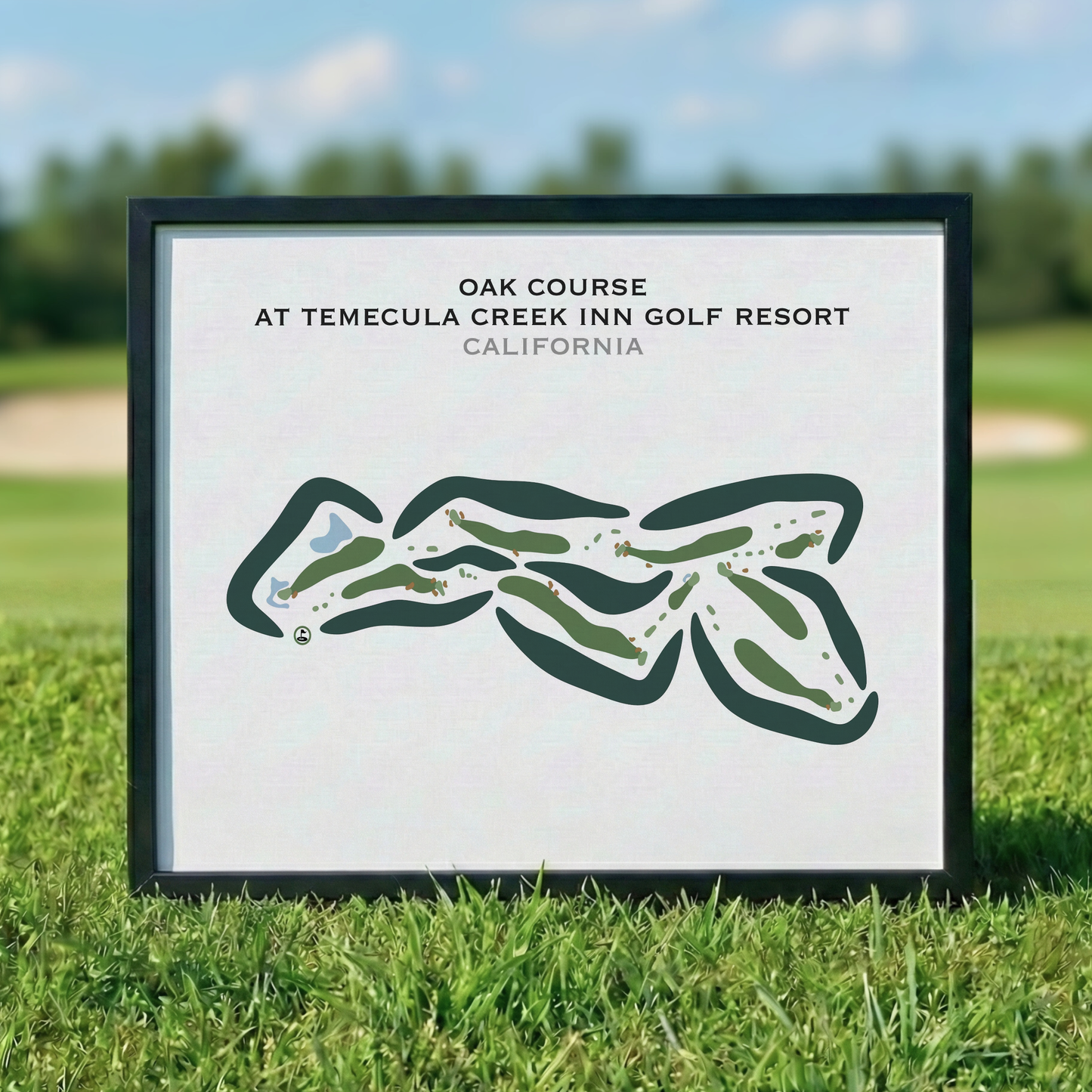 Oak Course at Temecula Creek Inn Golf Resort, California - Printed Golf Courses