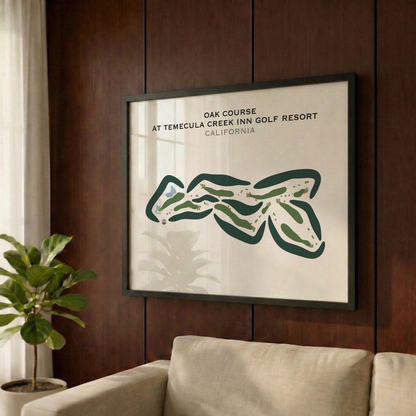 Oak Course at Temecula Creek Inn Golf Resort, California - Printed Golf Courses