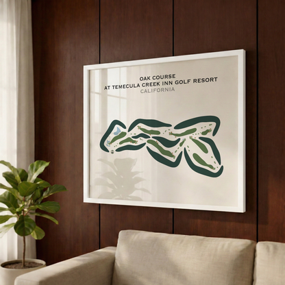 Oak Course at Temecula Creek Inn Golf Resort, California - Printed Golf Courses