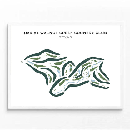 Oak at Walnut Creek Country Club, Texas - Printed Golf Courses