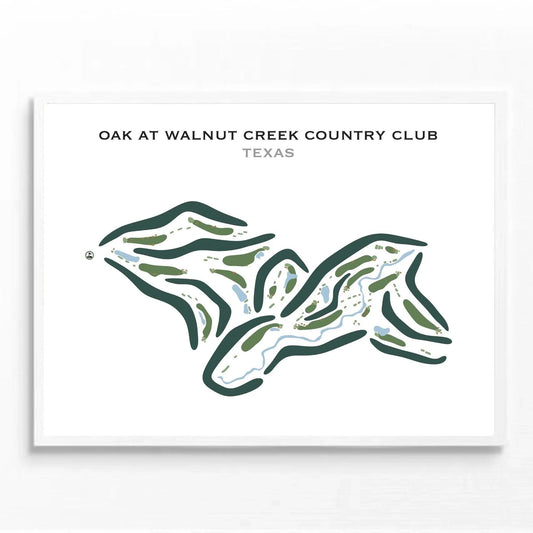 Oak at Walnut Creek Country Club, Texas - Printed Golf Courses