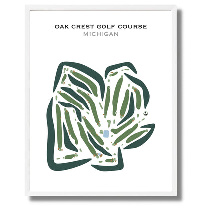 Oak Crest Golf Course, Michigan - Printed Golf Courses