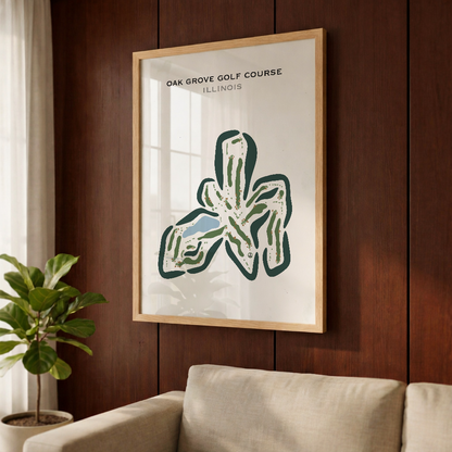 Oak Grove Golf Course, Illinois - Printed Golf Courses