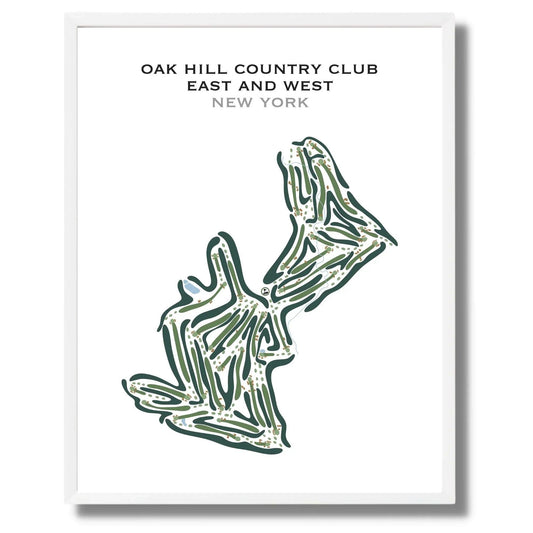 Oak Hill Country Club East & West, New York - Printed Golf Courses