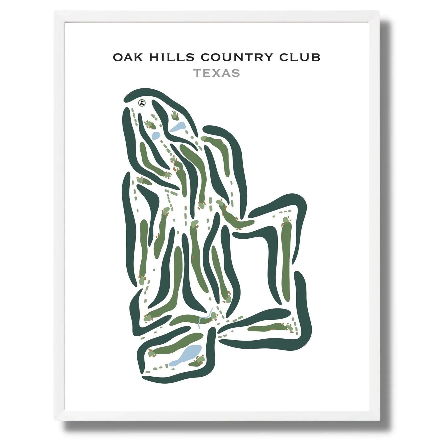 Oak Hills Country Club, Texas - Printed Golf Courses