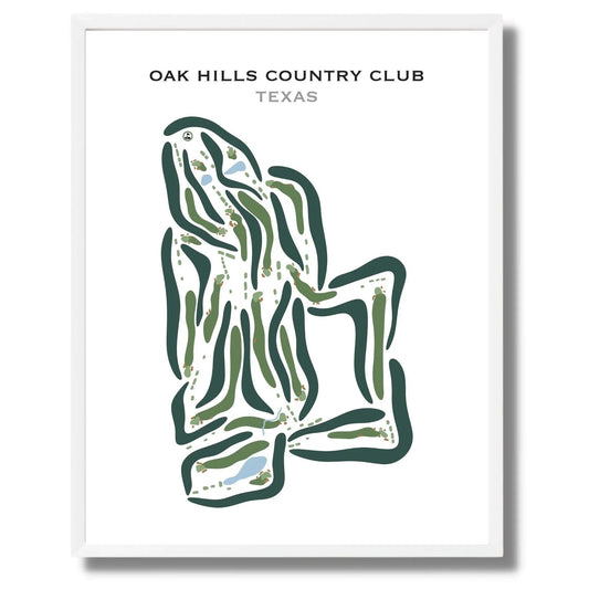 Oak Hills Country Club, Texas - Printed Golf Courses