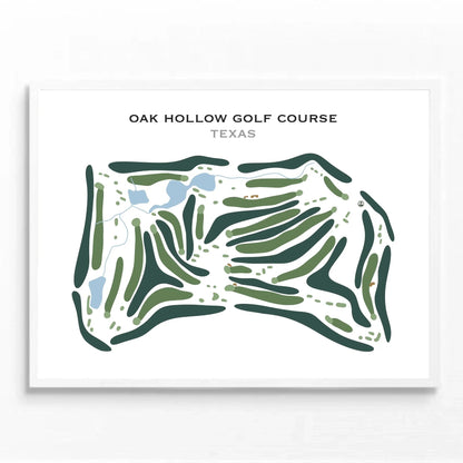 Oak Hollow Golf Course, Texas - Printed Golf Course