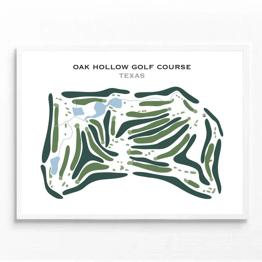 Oak Hollow Golf Course, Texas - Printed Golf Course
