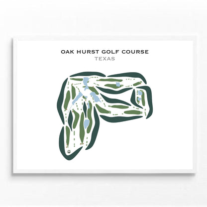 Oak Hurst Golf Course, Texas - Printed Golf Courses