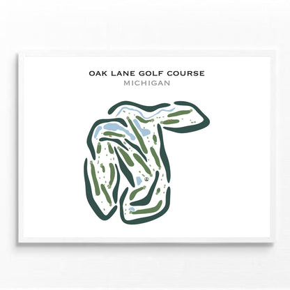 Oak Lane Golf Course, Michigan - Printed Golf Courses