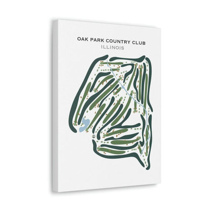 Oak Park Country Club, Illinois - Printed Golf Courses