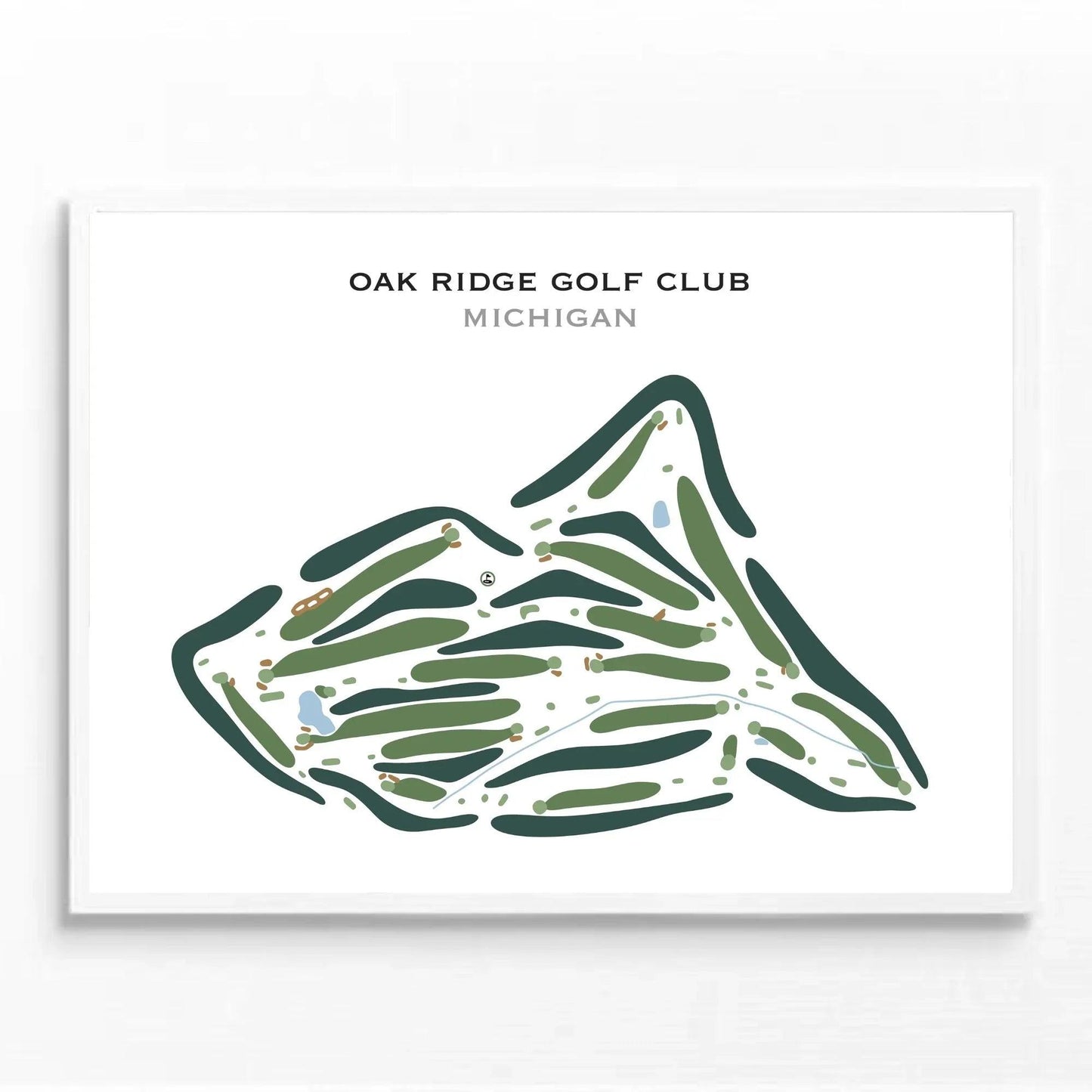 Oak Ridge Golf Club, Michigan - Printed Golf Course