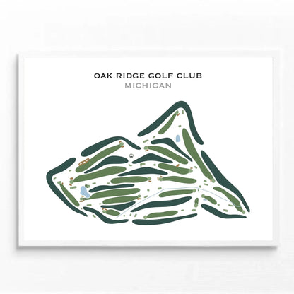 Oak Ridge Golf Club, Michigan - Printed Golf Course