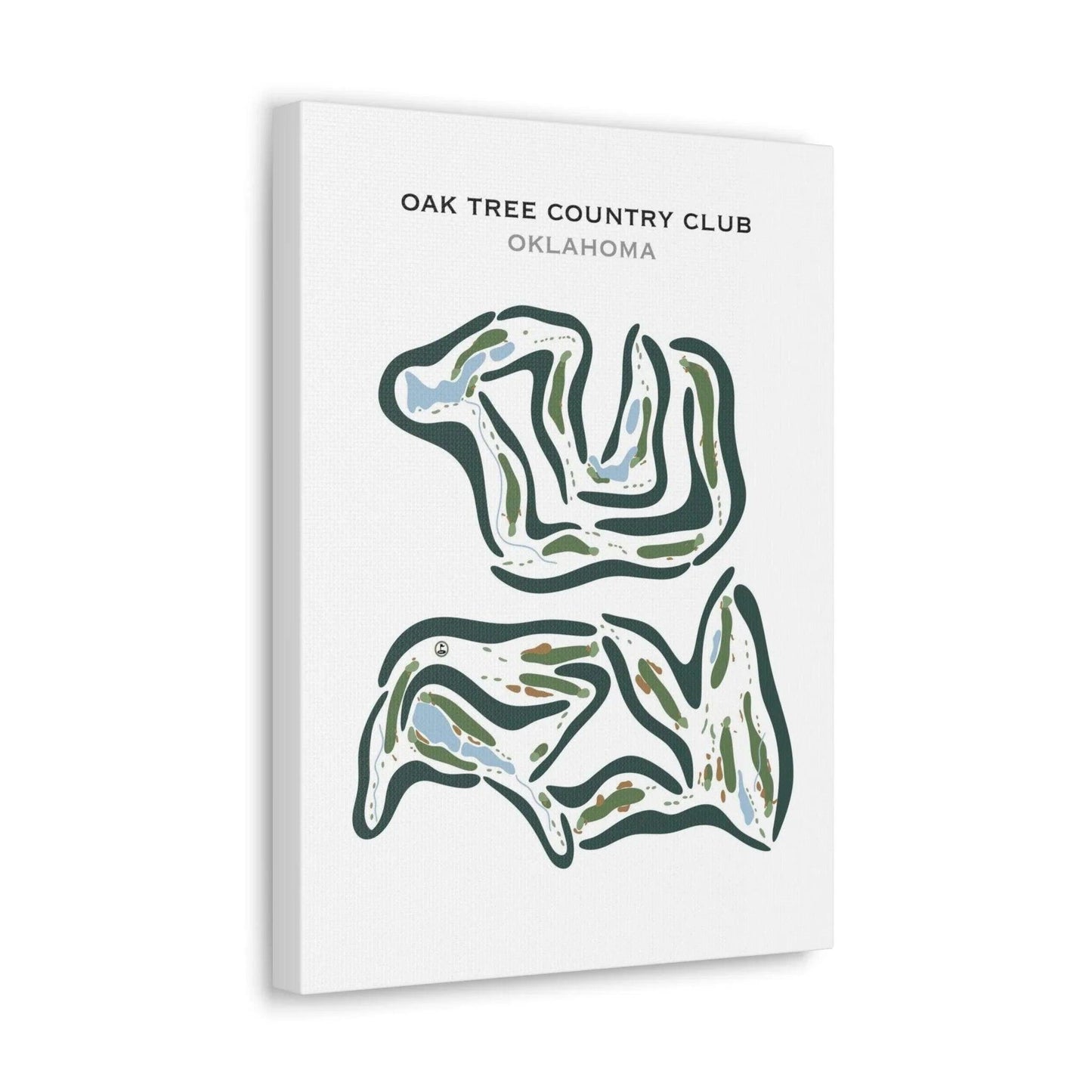 Oak tree Country Club, Oklahoma - Printed Golf Courses