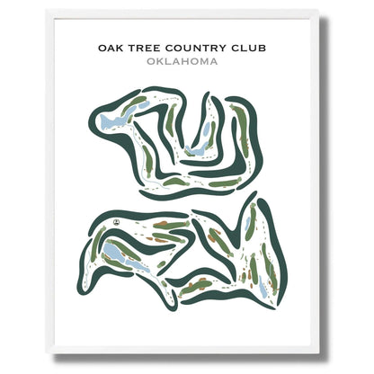 Oak tree Country Club, Oklahoma - Printed Golf Courses