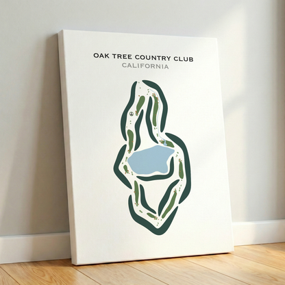 Oak Tree Country Club, California - Printed Golf Courses