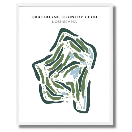Oakbourne Country Club, Louisiana - Printed Golf Course