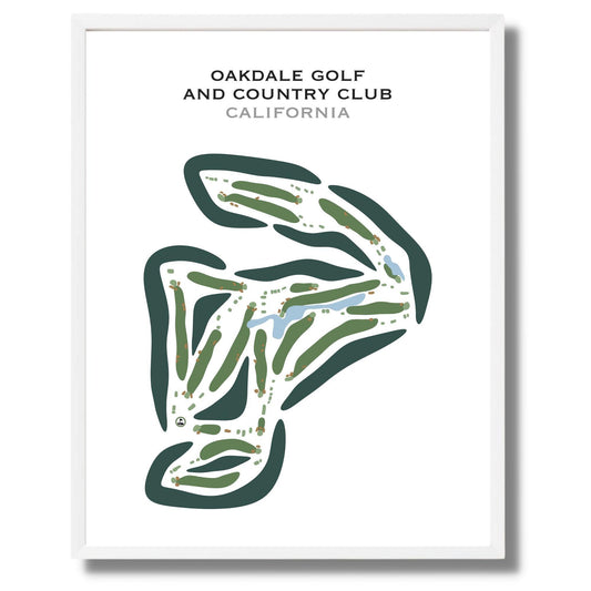 Oakdale Golf and Country Club, California - Printed Golf Courses
