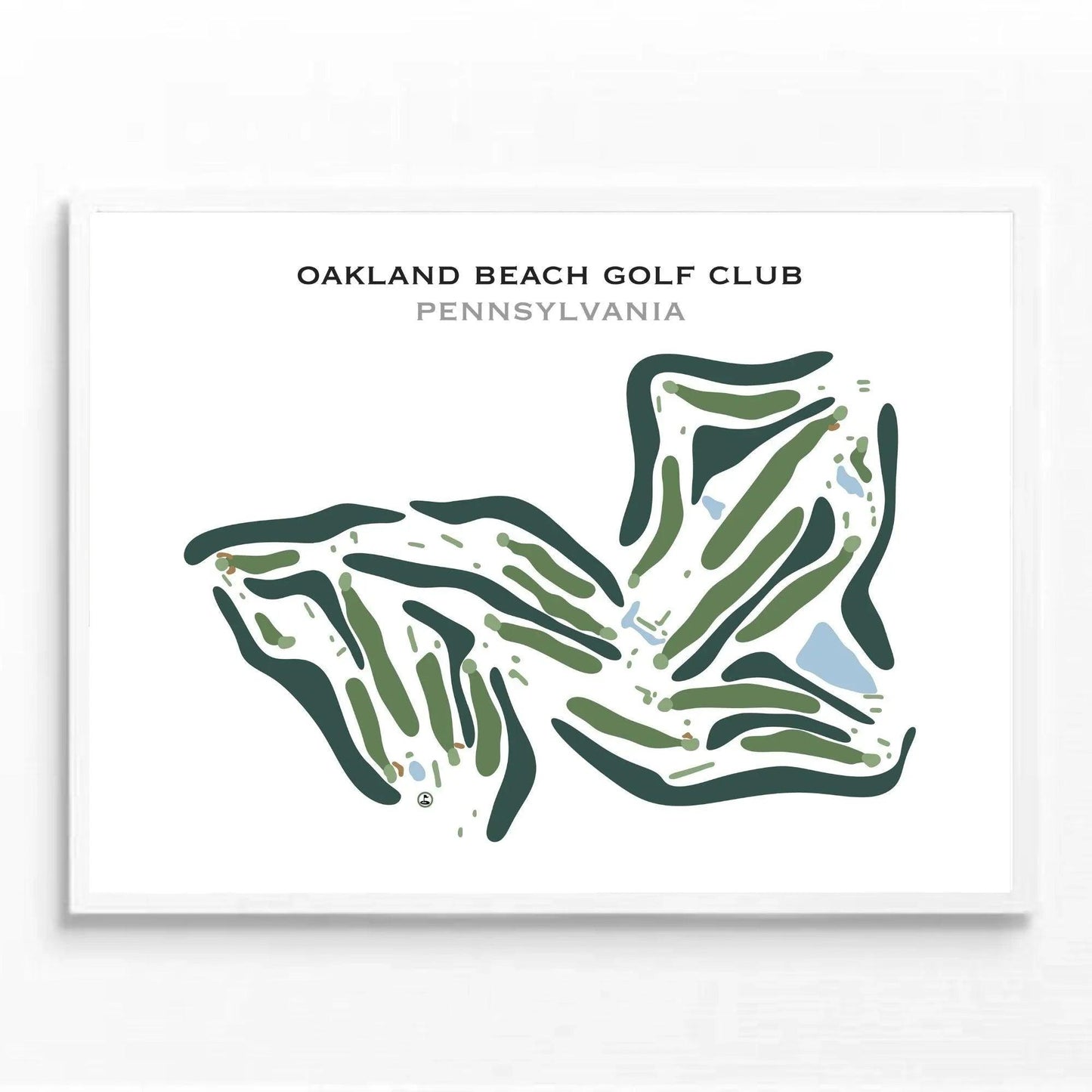 Oakland Beach Golf Club, Pennsylvania - Printed Golf Course