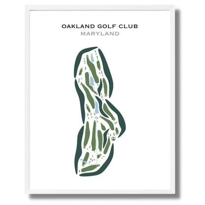 Oakland Golf Club, Maryland - Printed Golf Courses
