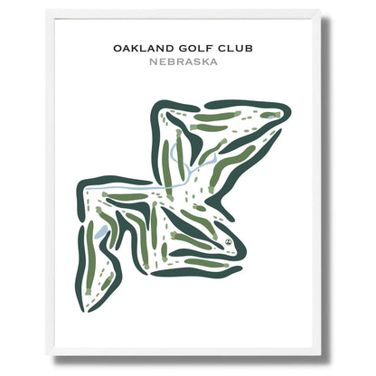 Oakland Golf Club, Nebraska - Printed Golf Courses