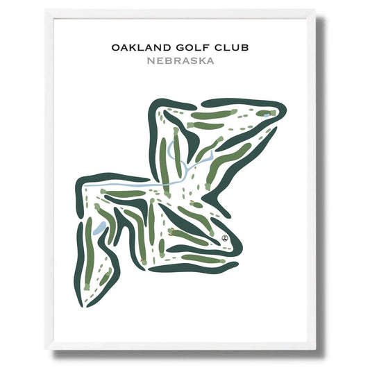 Oakland Golf Club, Nebraska - Printed Golf Courses