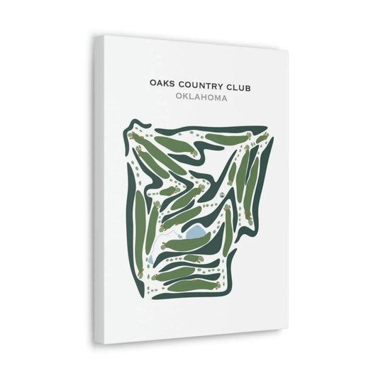 Oaks Country Club, Oklahoma - Printed Golf Courses
