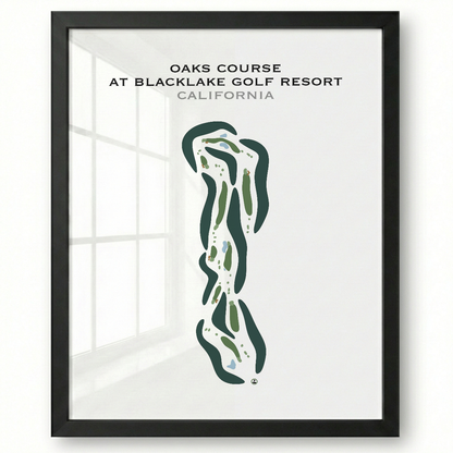 Oaks Course at Blacklake Golf Course, California - Printed Golf Courses
