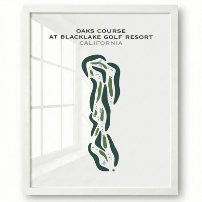 Oaks Course at Blacklake Golf Course, California - Printed Golf Courses