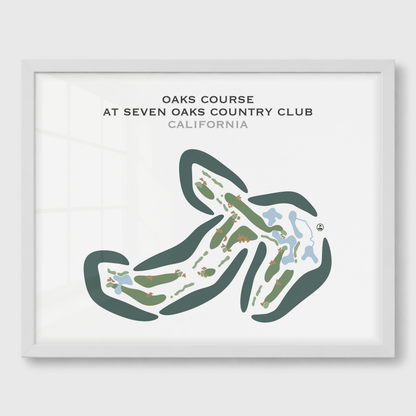Oaks Course at Seven Oaks Country Club, California - Printed Golf Courses