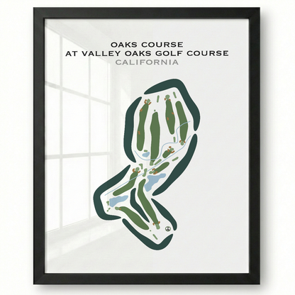 Oaks Course at Valley Oaks Golf Course, California - Printed Golf Courses
